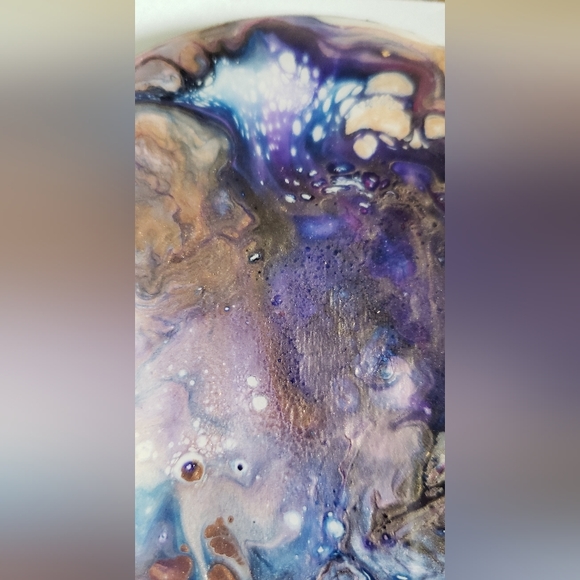 4"Original Acrylic Pour Coasters set of 4 - Picture 4 of 5